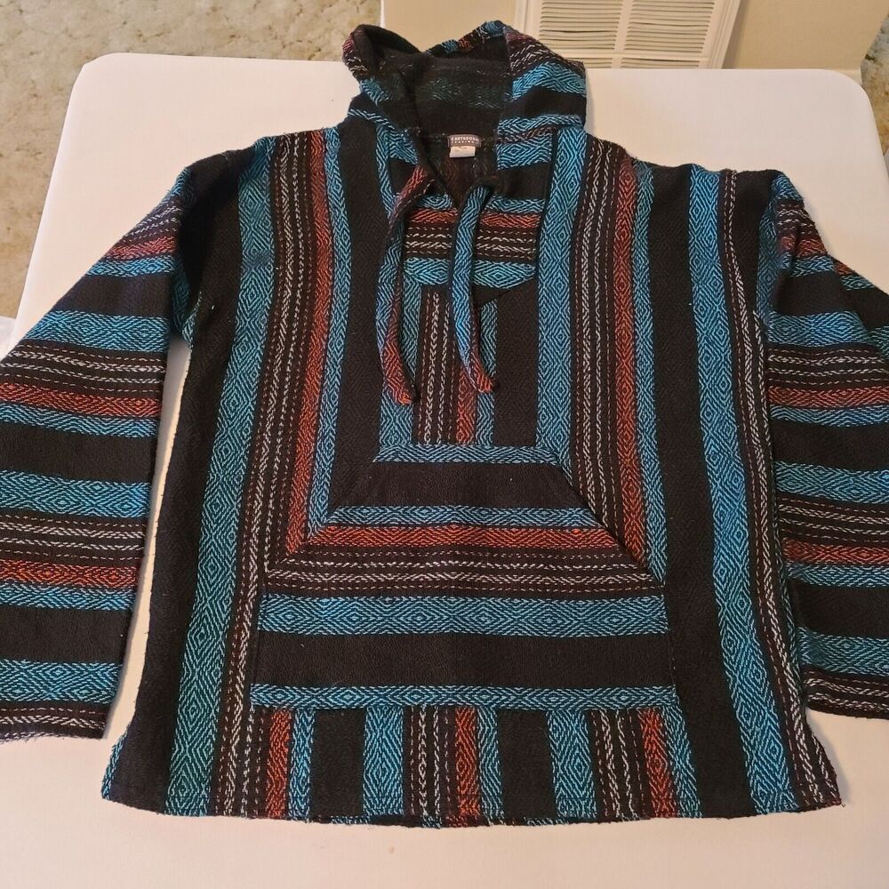 Earthbound Trading Company Baja Hooded Pullover Jacket Size 38 M 40